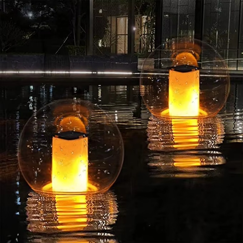 Pool Light Solar Rechargeable - 防水ソーラー充電式フローティングプールライト（ライト付き）、ガーデン用