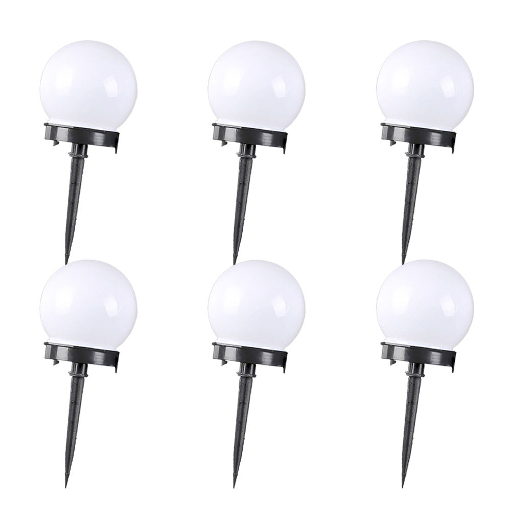 ソーラーガーデンライト 6個入り。丸型の屋外用芝生灯。パティ - Pool Light Solar Rechargeable のレビューと価格