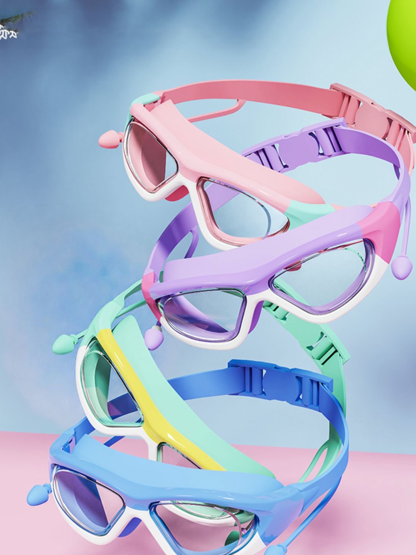子供用高精細防水防曇水泳大型フレームメガネ、便利なゴーグルシ - Swim Goggles Anti Fog Uv のレビューと価格