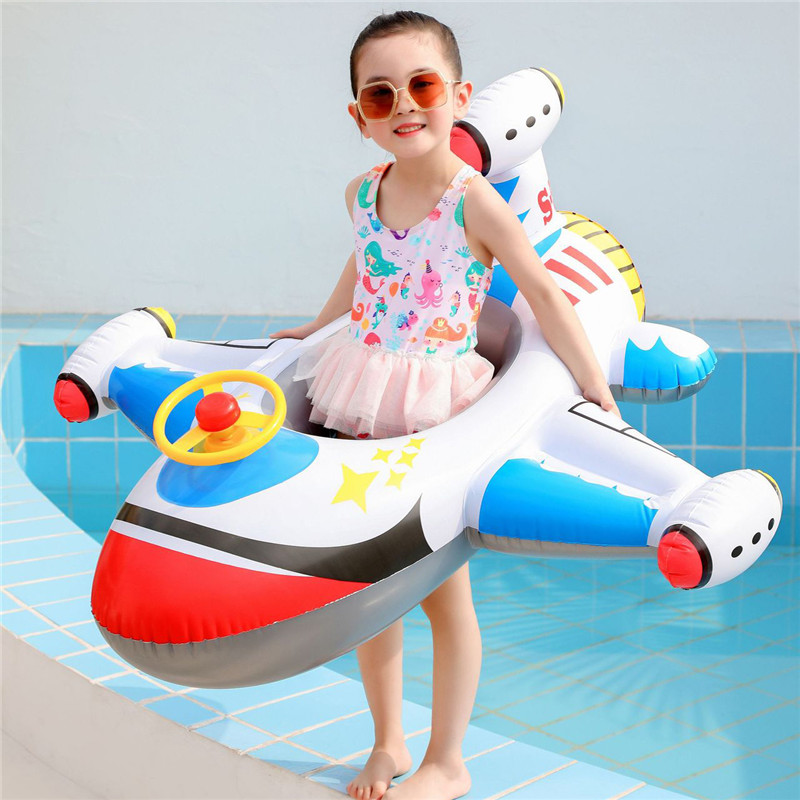 ベビー水泳サークル飛行機フロートプール水泳リングインフレータ - Pool Float Ring Inflatable のレビューと価格
