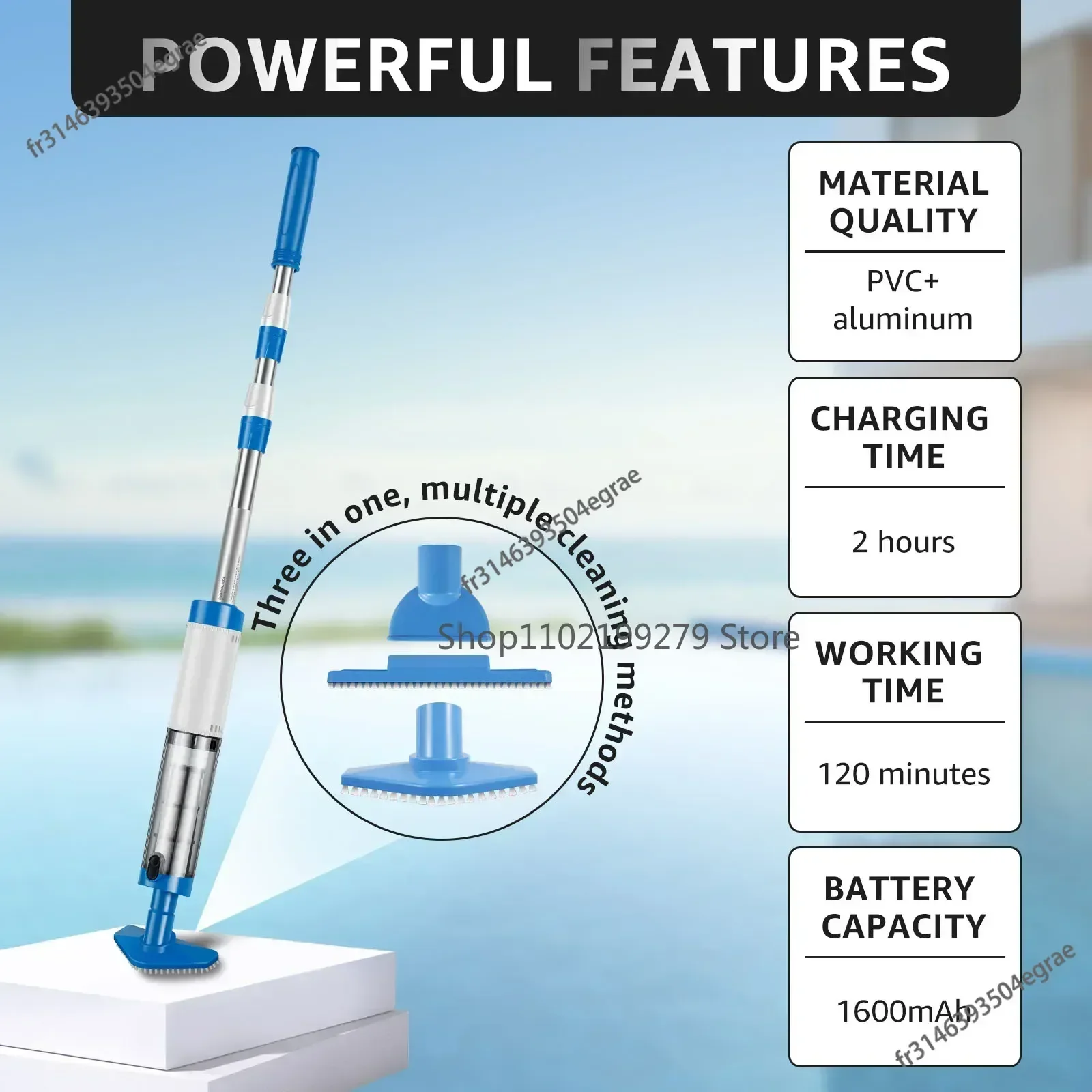 充電式ポータブルハンドヘルドプール掃除機、コードレスクリーナ - Pool Vacuum Manual のレビューと価格