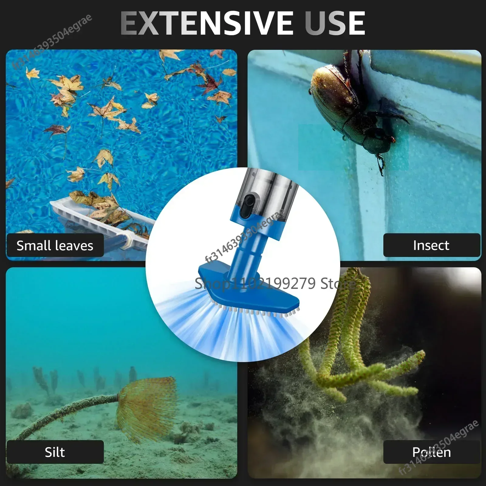 新しいプール掃除機 充電式プール水槽スイミングハンドヘルドコ - Pool Vacuum Manual のレビューと価格