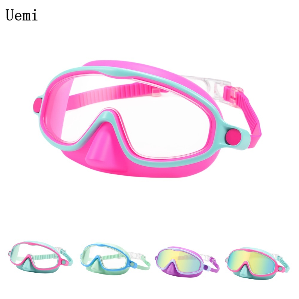 子供用スイムゴーグル ノーズカバー付き UV耐衝撃 広視野  - Swim Goggles Anti Fog Uv のレビューと価格
