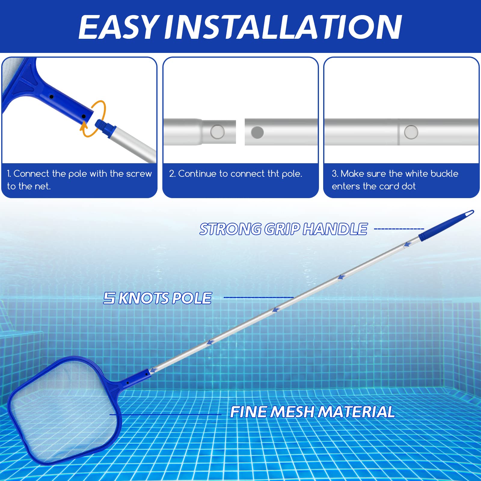 スイミングプール用リーフスキマーネット、プール、池、温水浴槽 - Pool Skimmer Net のレビューと価格