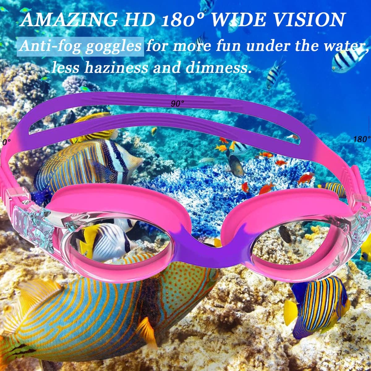 水泳ゴーグル 子供用 若者向け 年齢 3-14 歳 曇り止め - Swim Goggles Anti Fog Uv のレビューと価格