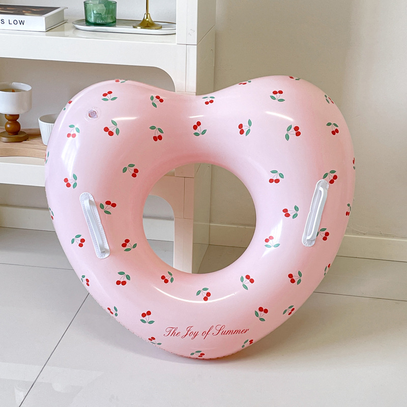 1個入り チェリー柄 スイムリング インフレータブルプールフ - Pool Float Ring Inflatable のレビューと価格