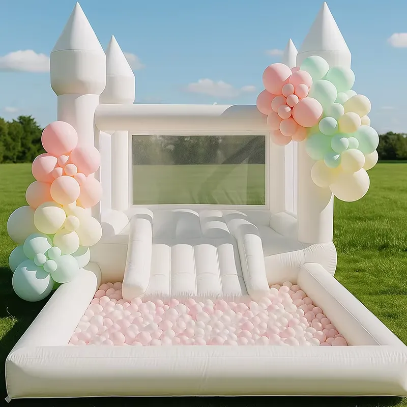 20264m ホワイトグレード インフレータブル バウンスハ - Water Slide Inflatable のレビューと価格