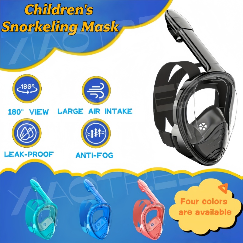 子供用フルフェイスシュノーケルマスク、曇り止め、漏れ防止、広 - Snorkel Mask Full Face のレビューと価格